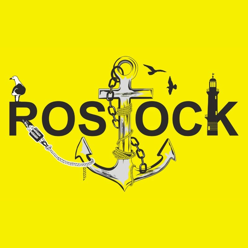 Rostock mit Schriftzug und Anker