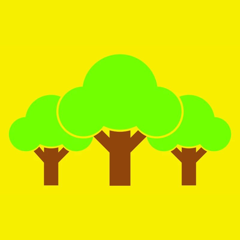 3 Trees Forest Forest Three Tree Plants Symbol