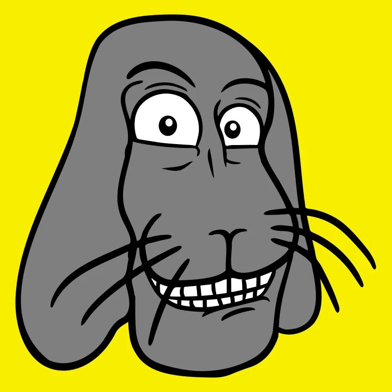 Bunny Rabbit Funny Face Grimace Grin