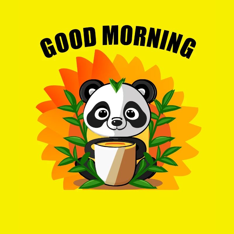Panda at breakfast