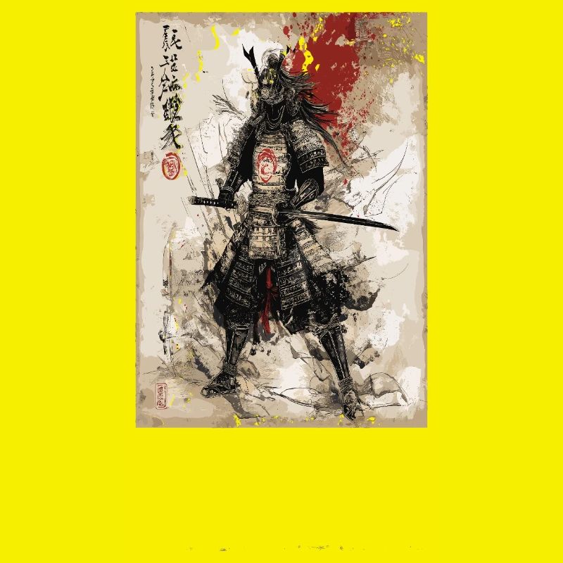 Samurai warriors in traditional armor