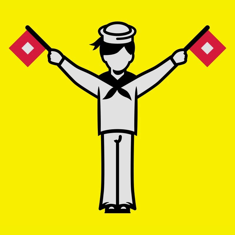 Alphabet U Winker Sailor