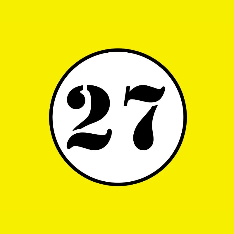 NUMMER 27 Siebenundzwanzig Geburtstag Geschenk