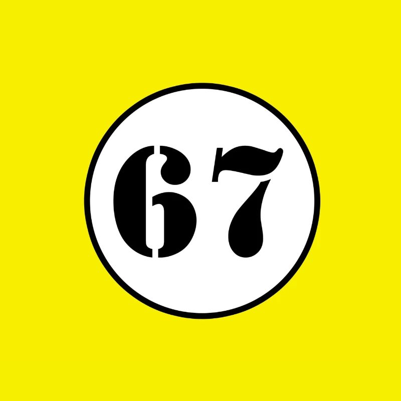 NUMMER 67 Siebenundsechzig Geburtstag Geschenk