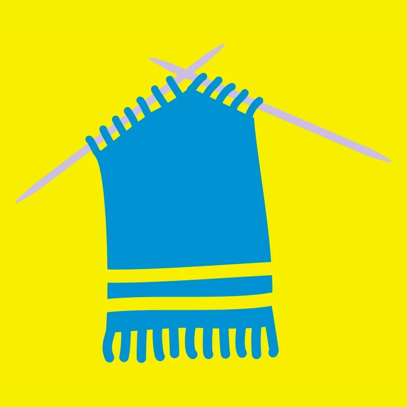 Fargerikt ullskjerf med strikket mønster