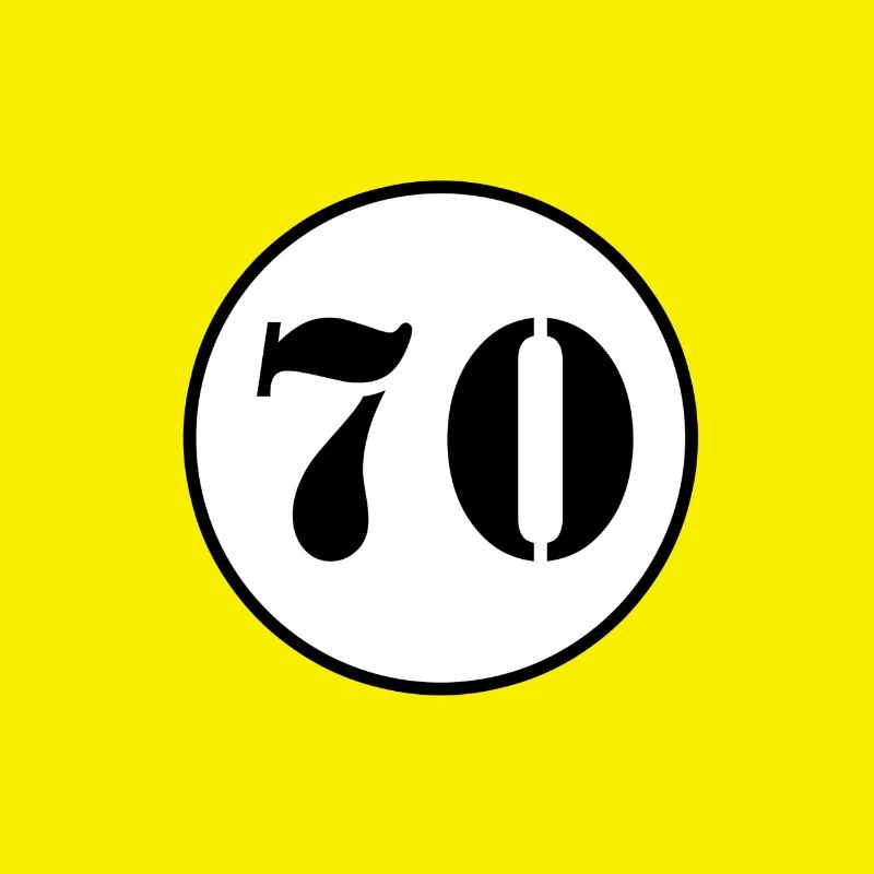 NUMMER 70 Siebzig Geburtstag Geschenk