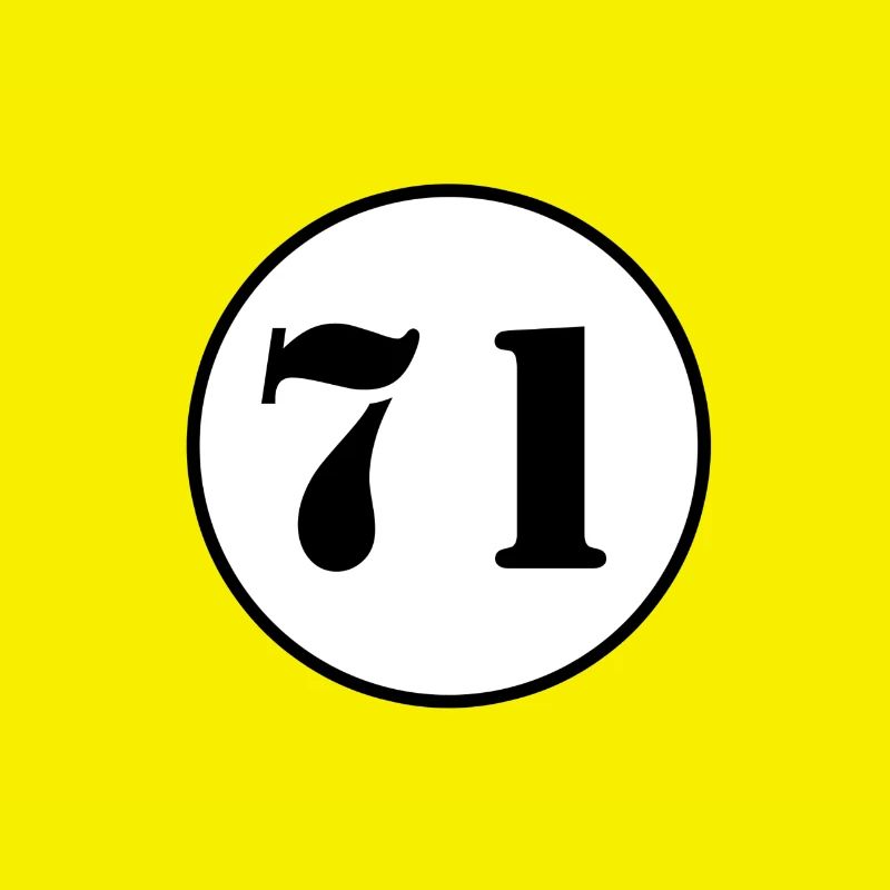 NUMMER 71 Einundsiebzig Geburtstag Geschenk
