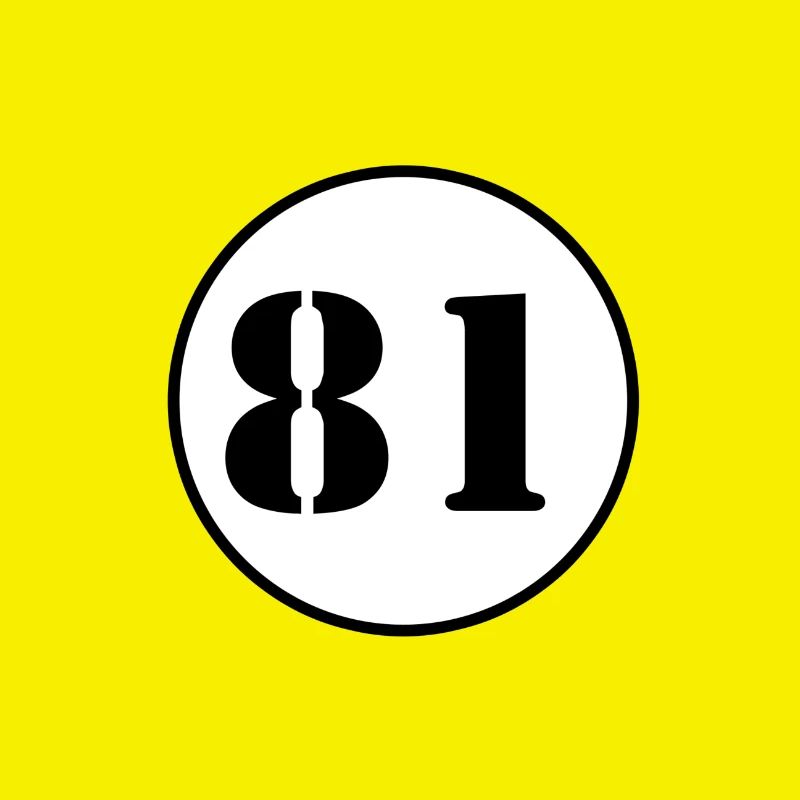 NUMMER 81 Einundachtzig Geburtstag Geschenk