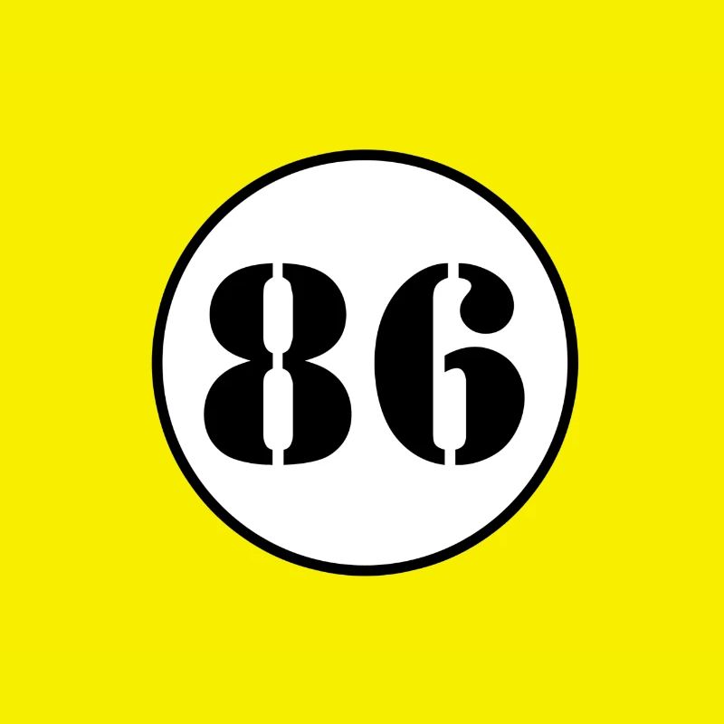 NUMBER 86 eighty six birthday gift