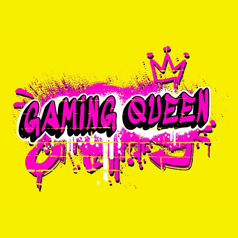 Gaming Queen Graffiti Design