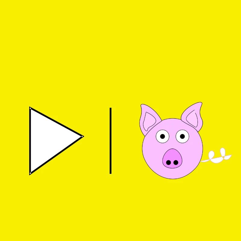Triangle line wide open swine