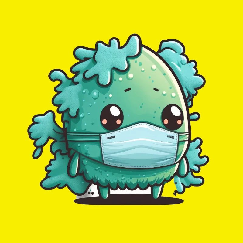 Bactérie avec masque