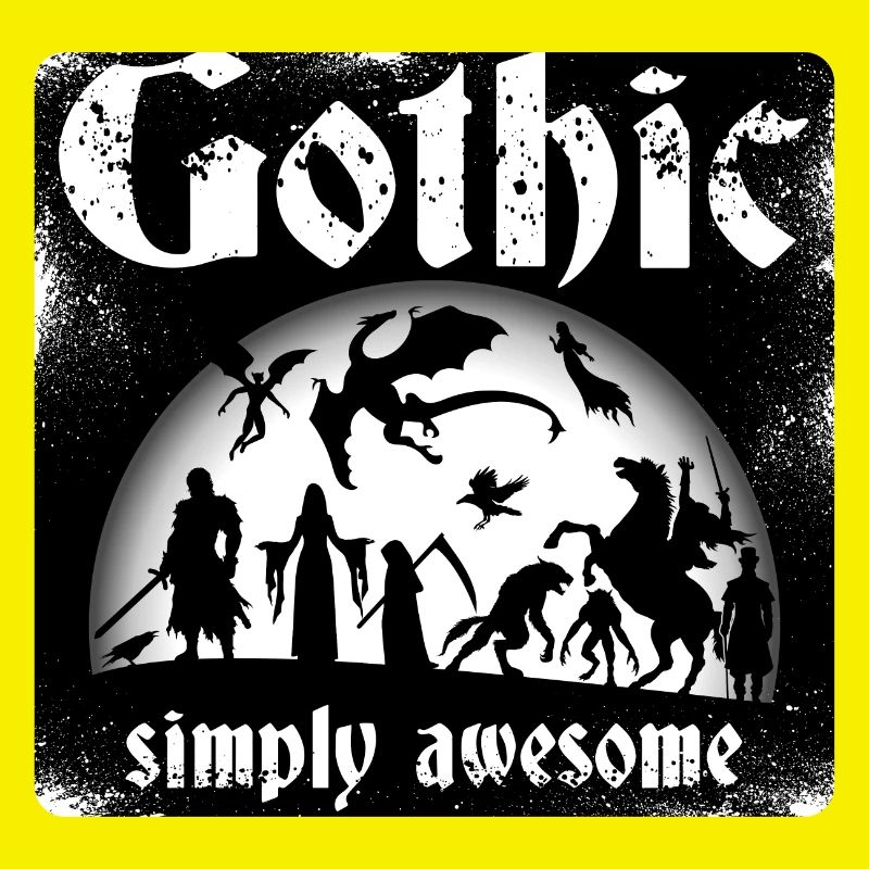 Gothic, spooky full moon creatures