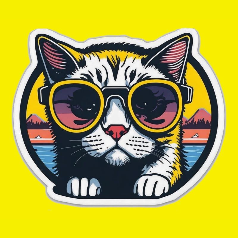 Chat avec lunettes
