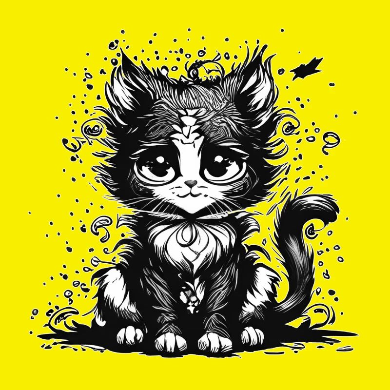 Dreaming Manga Comic Cat