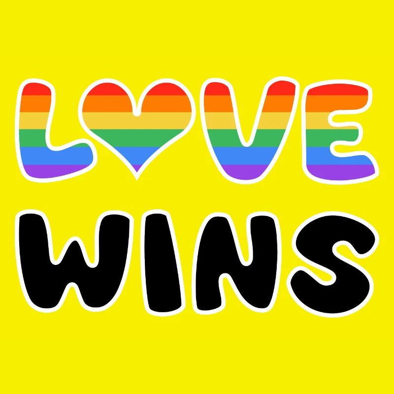 Liebe siegt im Regenbogen-Design
