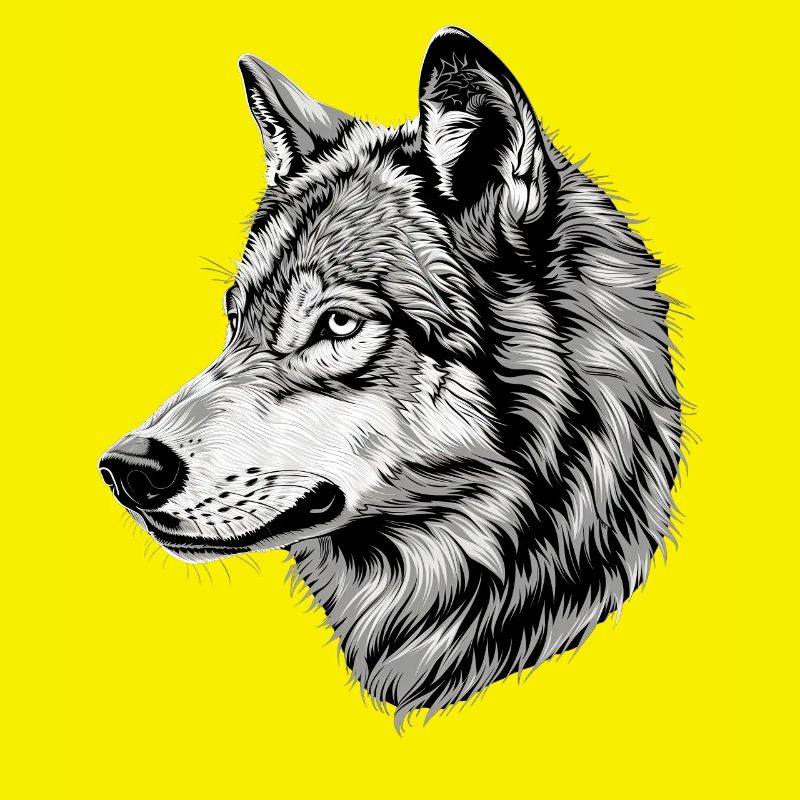 Loup Motif Loups Wolf Pack Gris Wolfhound Wolf