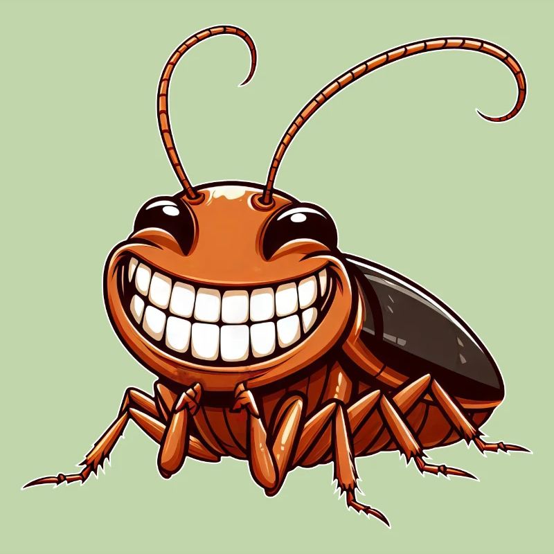 Mignon cafard cafard dessin animé bande dessinée