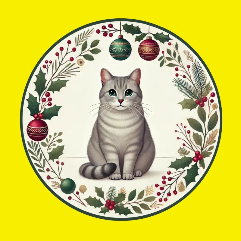 Motif de Noël avec le chat Vasili