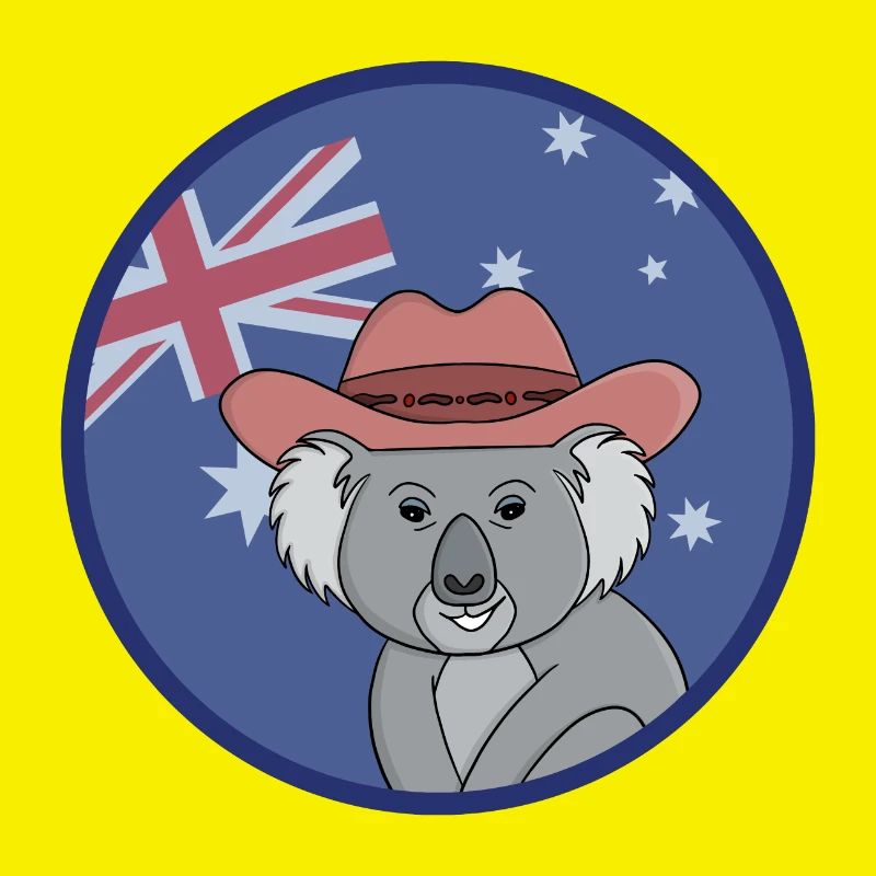 Adorable koala avec le drapeau australien