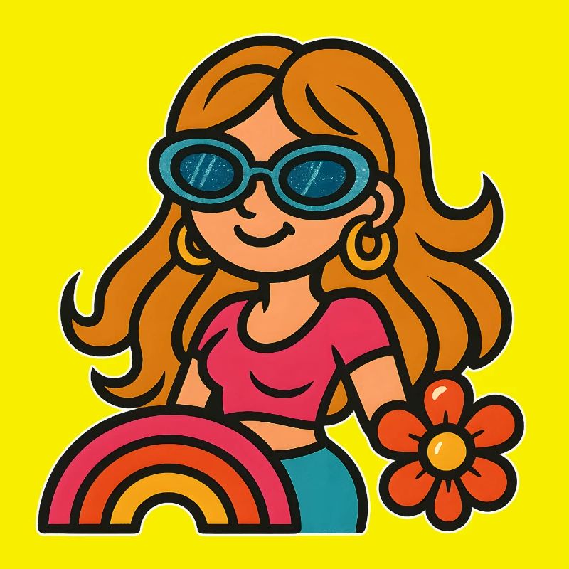 Fille d’été rétro - Look Flower Power