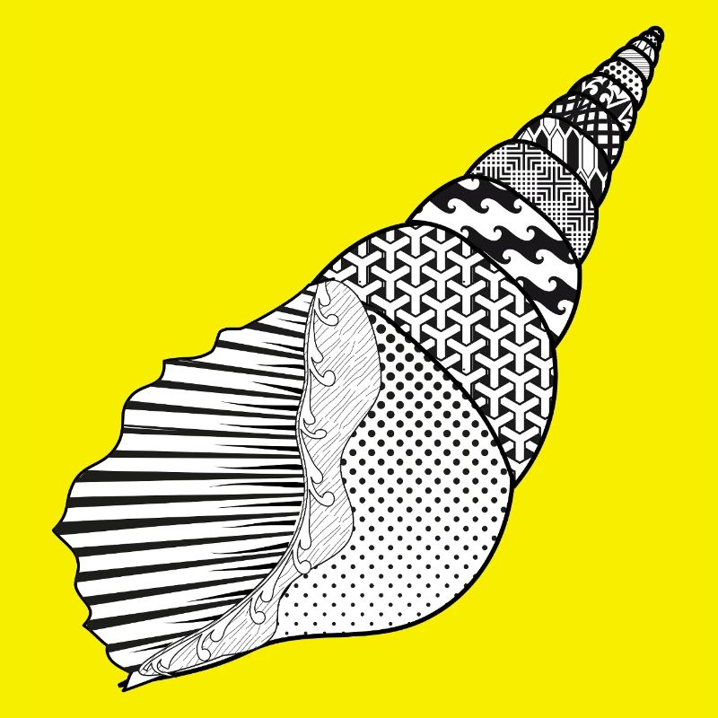 Sea Snail with Artistic Style Patterns