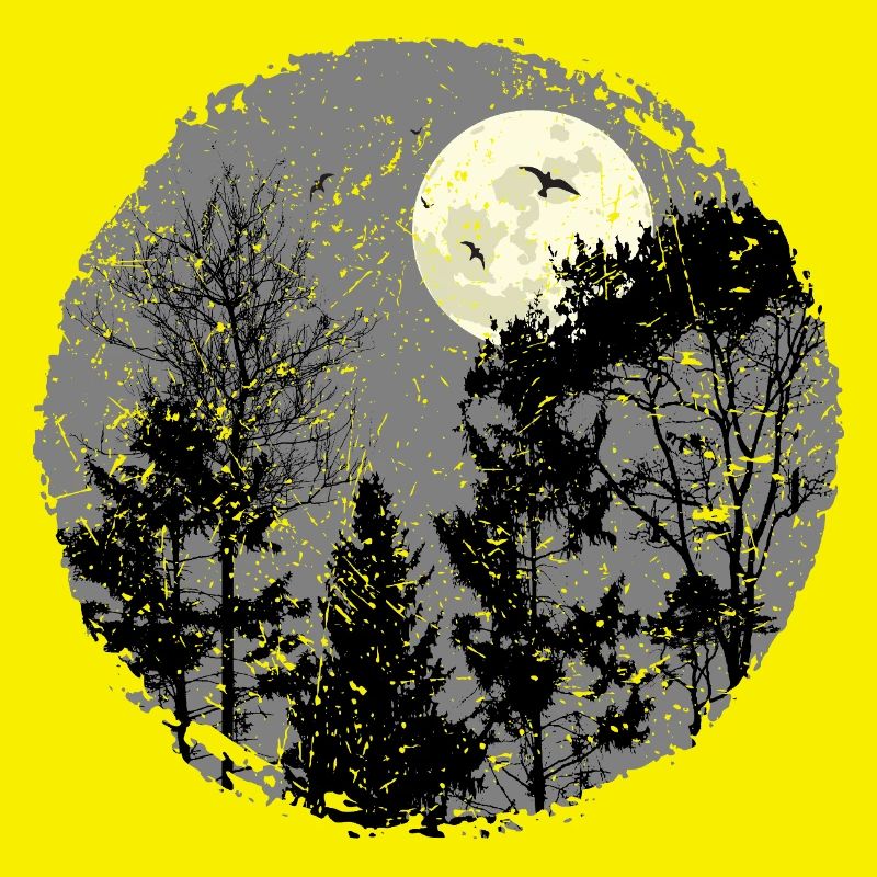 Hallowing Night Forest Scene