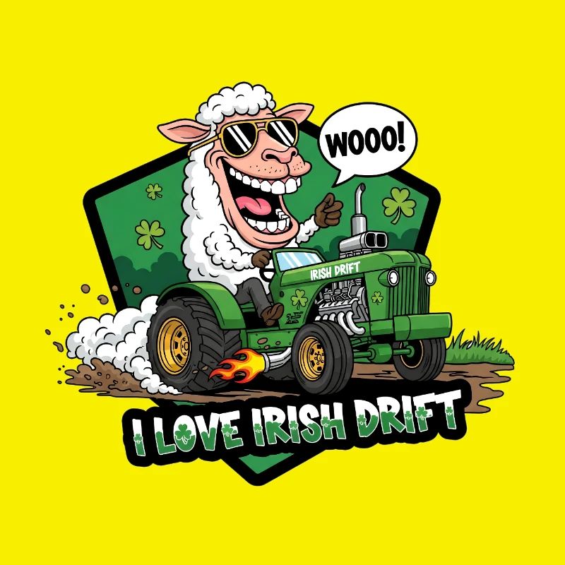 Conception de voiture de mouton Irish Drift