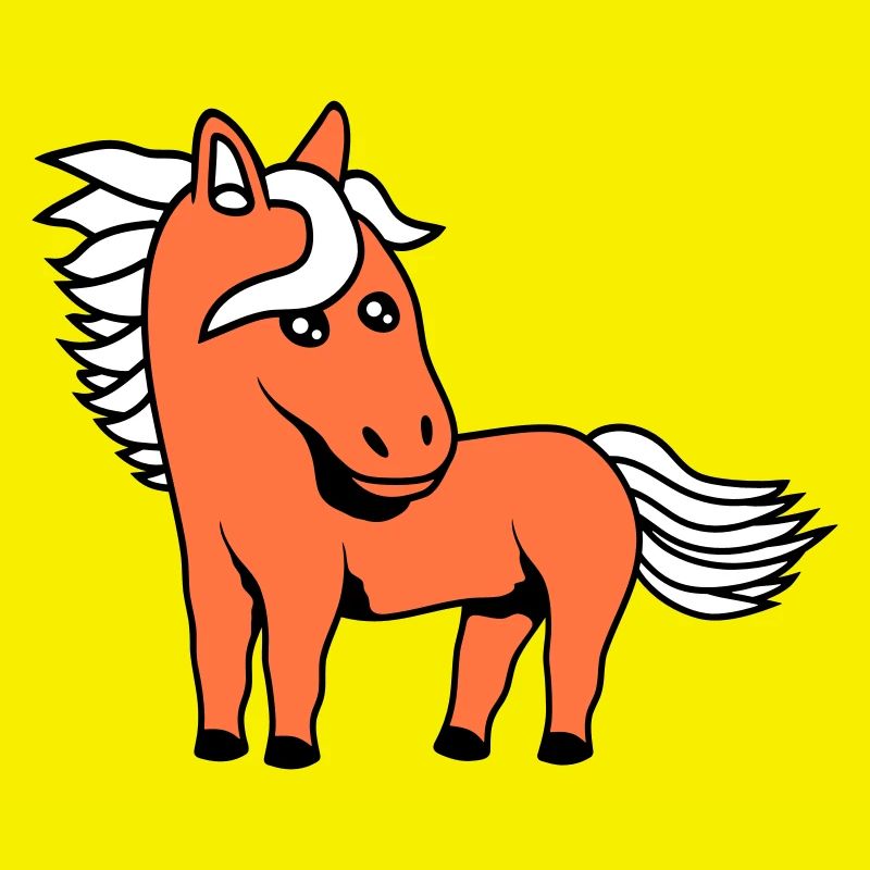 Pferd Süß Pony Fohlen Pferdemädchen Niedlich Comic