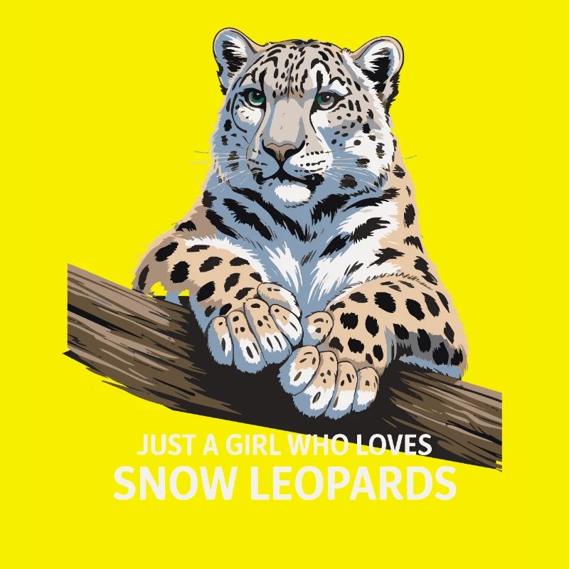 Léopard de neige de glace avec un regard affectueux