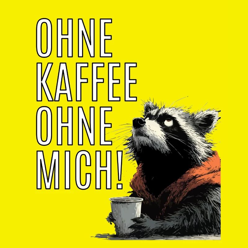 Lustiger Waschbär Kaffee Statement