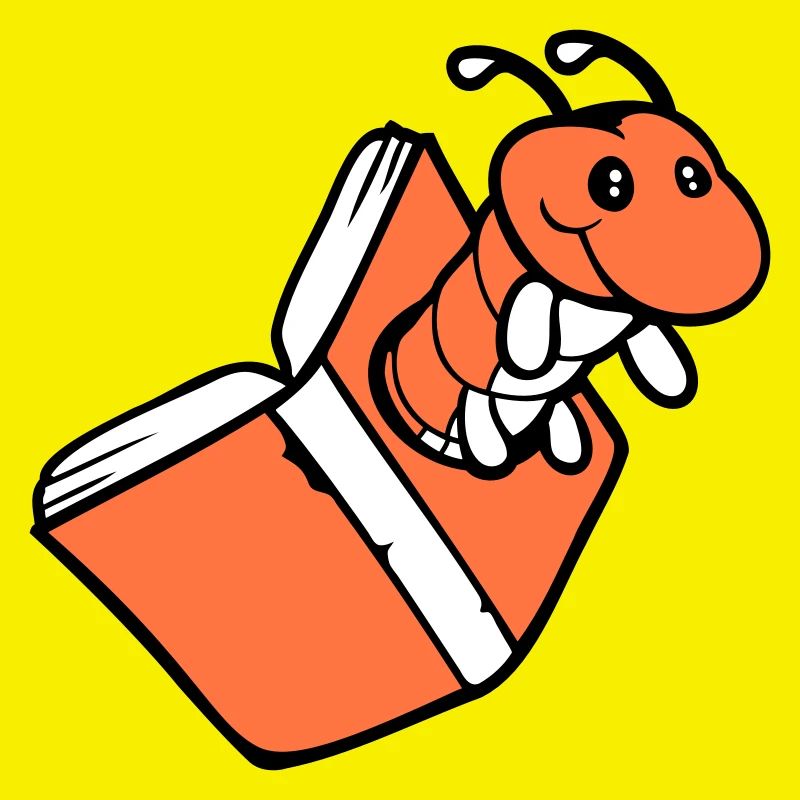 bookworm caterpillar nerd book hole geek worm read