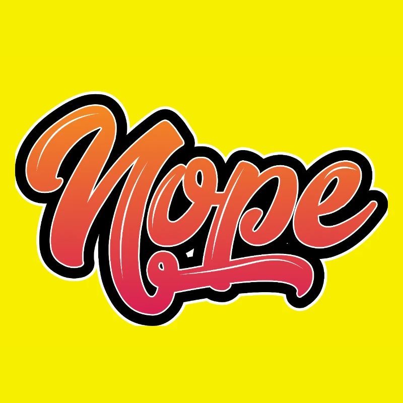 Motiverende Nope-letters met kleurverloop