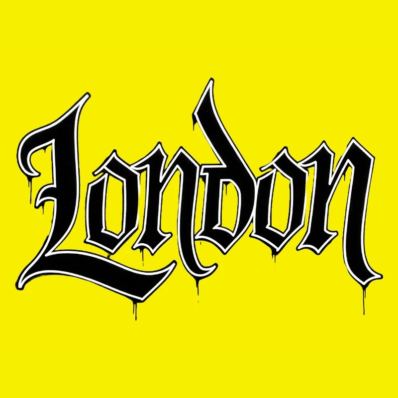 Conception typographique graphique de Londres