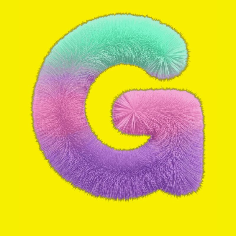 Letter G in pop art gradient