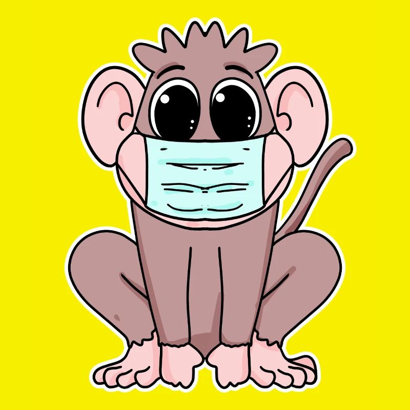Affe mit Maske