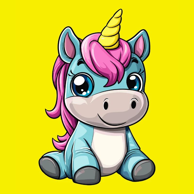 Personnage mignon de bébé licorne