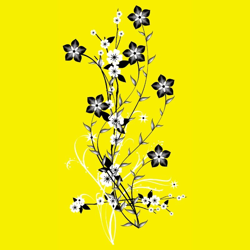 Fleurs éclatantes de contraste absolu
