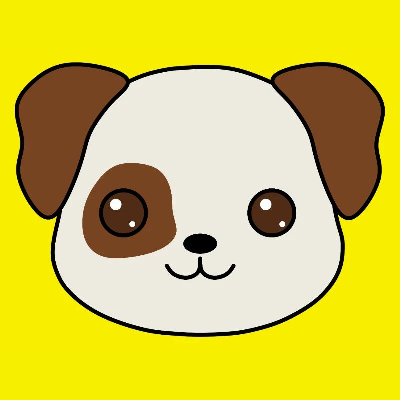 conception de dessin animé de chiot charmant