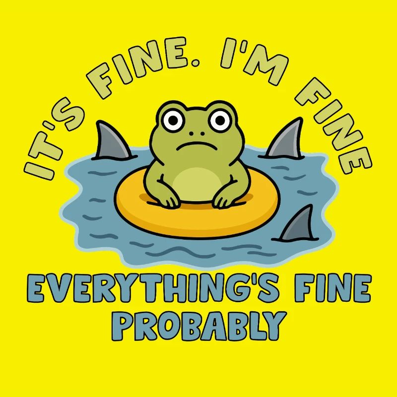 Humorous frog on swollen root