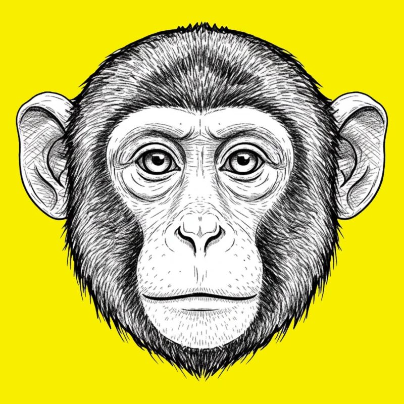 Portrait de singe expressif