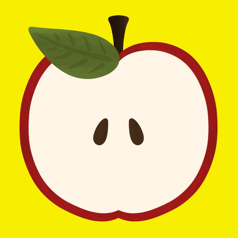 Apple Half Illustration