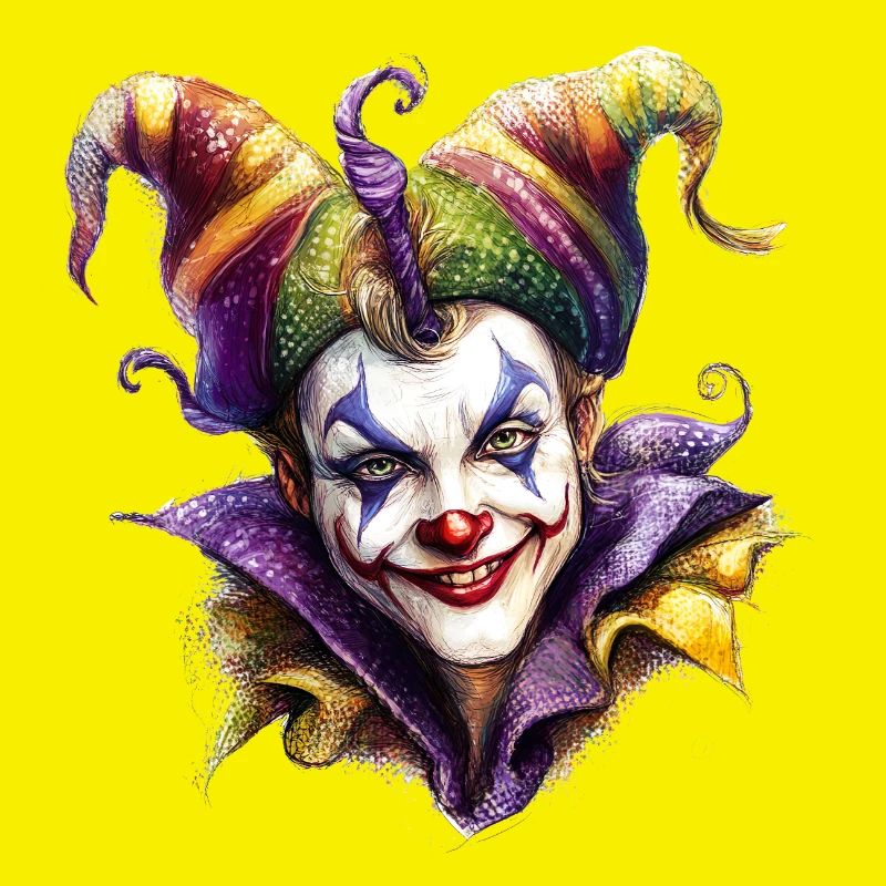 Illustration de visage de clown