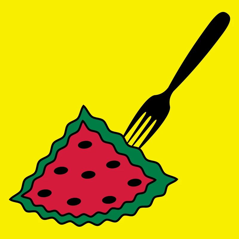 Melon with fork