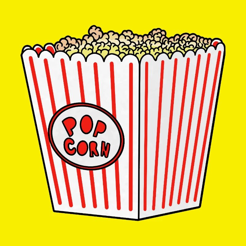 Popcorn Stripe Burst Eimer Retro