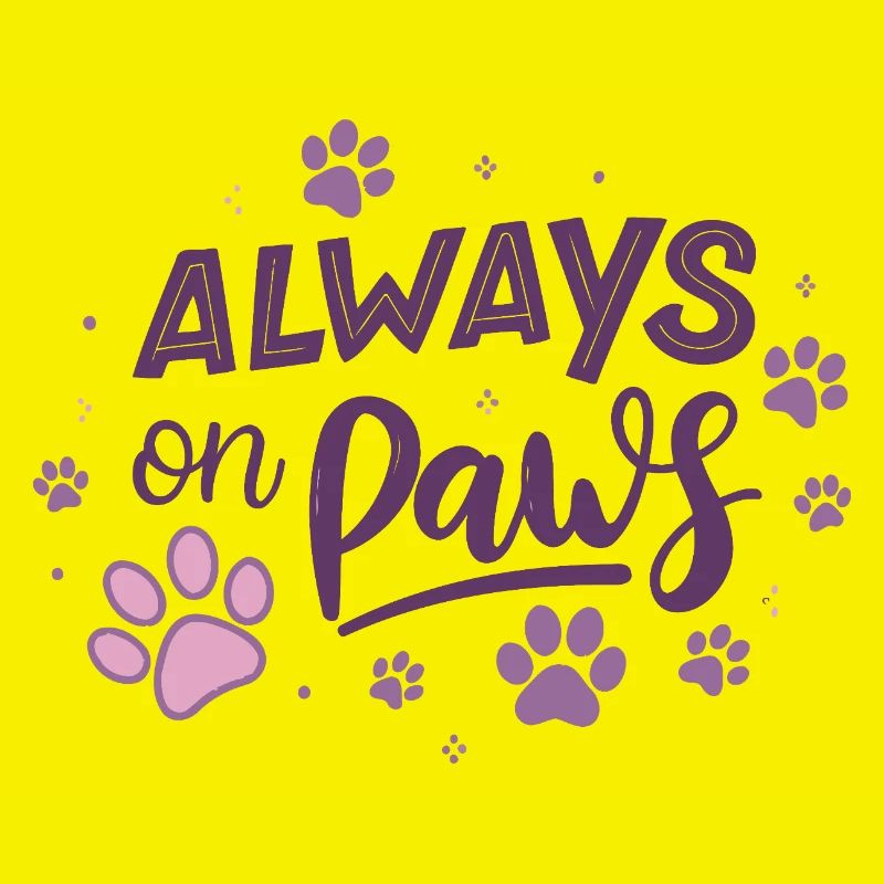 Always on Day Pawprints Violet