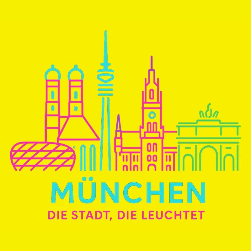 Munich Neon Skyline