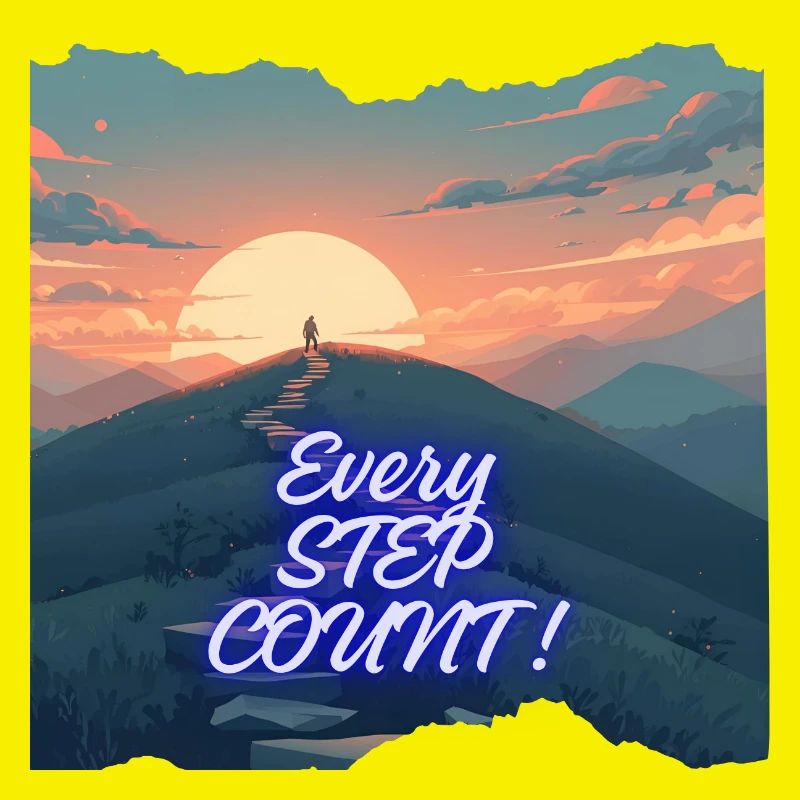 Every step counts Neon Horizon