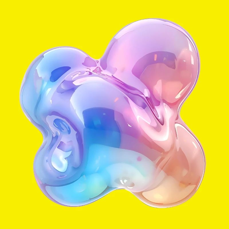 Glänzendes Pastell-Abstraktes Bubble-Design