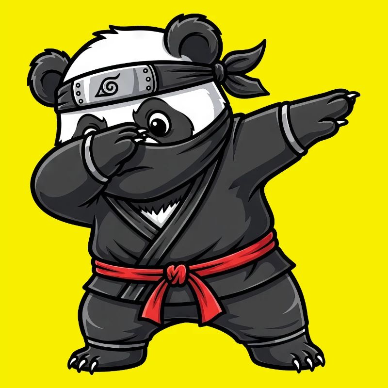 Ninja Panda Samurai Japan Tradition 